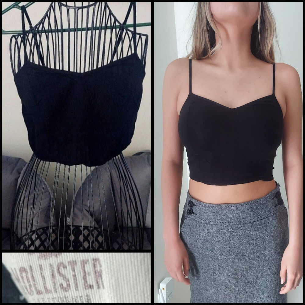Hollister Co black crop tank top Medium